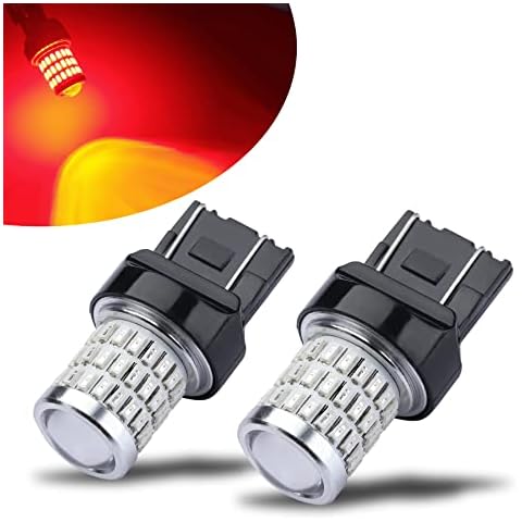 iBrightstar 7443 LED Bulb Red, 7440 LED Brake Light Bulbs Super Bright for Rear Tail Light Turn Signal Lights Daytime Running Lights, 2 Pack Cover