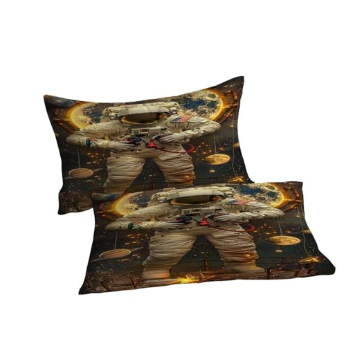 Housse de couette astronaute 260x220 cm avec 2 taies - 7