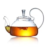 M-CH Tetera Claro Hojas Intercambiables Caldera de té, Resistente al Calor Espesar Vaso de té Los coladores de Home Party Conferencia Oficina (Size : 800ml)