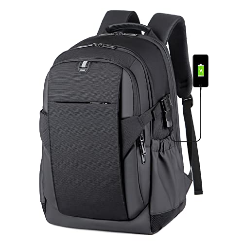 Laptop-Backpack-for-Men-Women-Anti-Theft-Travel-Laptop-Backpack-156-inch-Water-Resistant-Computer-Backpack-with-USB-Charging-Port-Black-Backpack-with-Laptop-Compartment-College-School-Computer-Bag