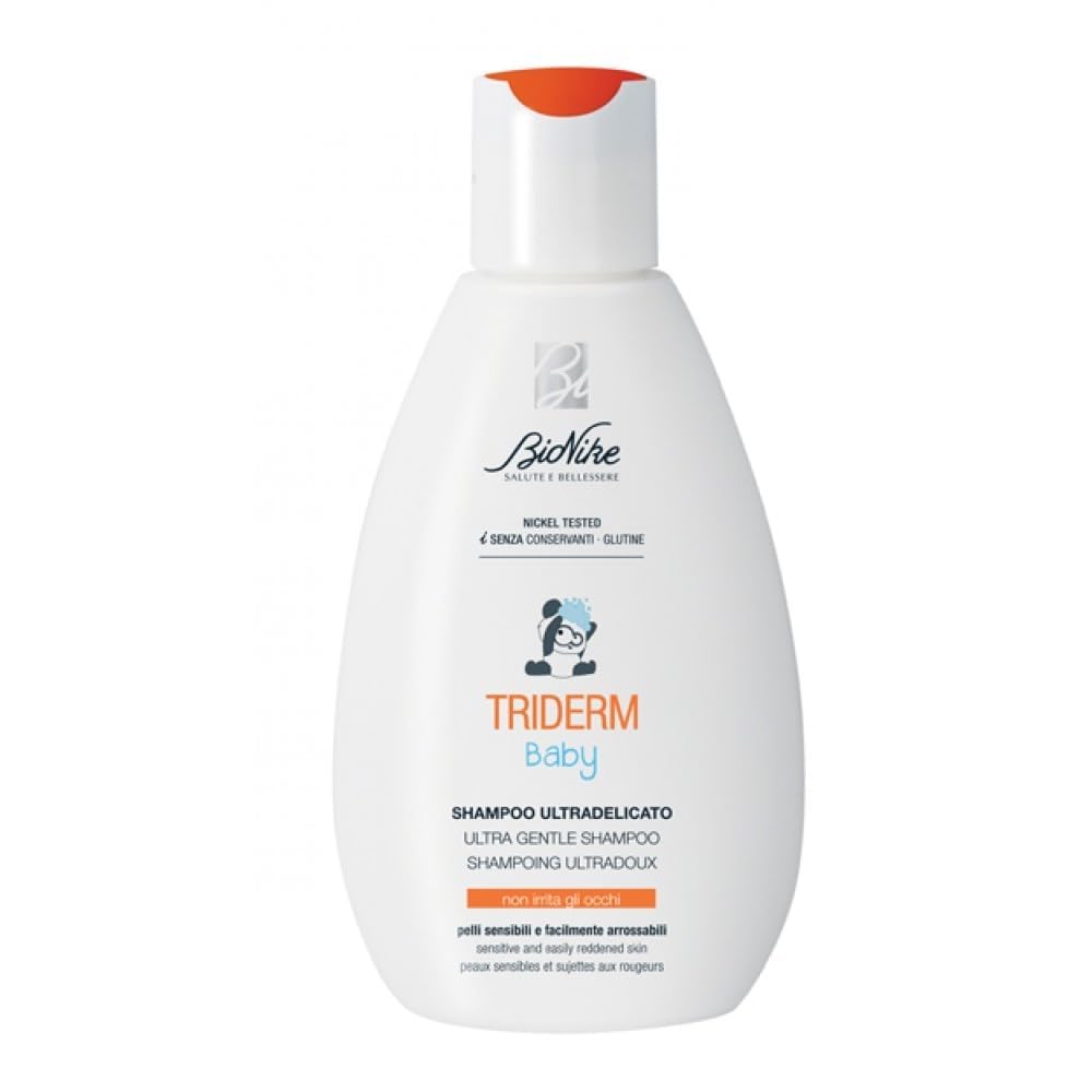 Bionike Tridem Baby - Shampoo Ultradelicato Neonato e Bambino per Pelli Sensibili, Deterge Delicatamente e Non Irrita gli Occhi, Azione Condizionante e Protettiva, Ideale per Lavaggi Frequenti, 200 ml