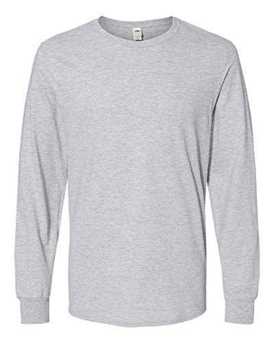 Fruit of the Loom Adult Iconic Long Sleeve T-Shirt XL Athletic Heather