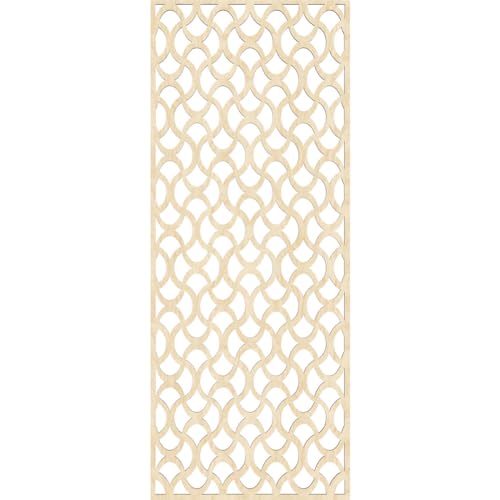 Image of Resort Decorative Pierced Fretwork Wood Wall Panels, 17 3 /8 inchW x 44 3 /8 inchH x 1 /4 inchT, Birch