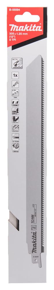 MAKITA B-55594 - Hoja s.sable tc/hm 305x1,25 (8tpi)