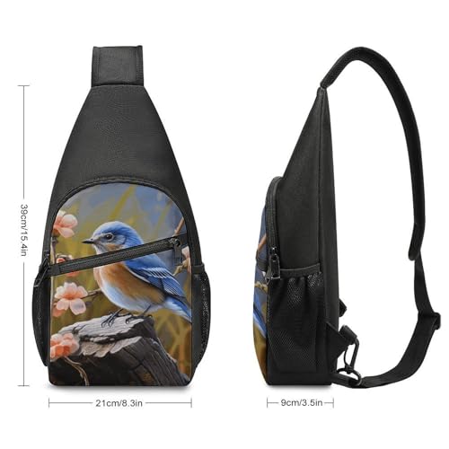 Sling Bag pequeña para senderismo color azul miniatura 2