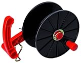  Cerres Haspel zum Einhängen am Weidezaunpfahl, aus stabilem Kunststoff, Für 10mm x 200m Weidezaunband oder 400m Weidezaunlitze, integrierte Feststellbremse