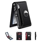 Airtag Wallet for Men, Mens Smart Wallet for Air Tag RFID Blocking, Minimalist Bifold Pop Up Aluminum Credit Card Case Holder 12+ Cards with ID Window, Gift for Men, No Airtag Included, Black