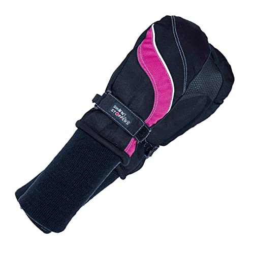 SnowStoppers Kid's Waterproof Ski & Snowboard Winter Mittens (Extra Large / 7-12 Years, Fuchsia)