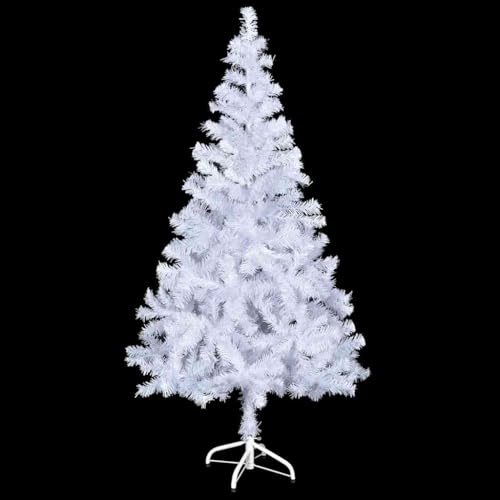Arbre de Noël artificiel blanc 120 cm compact avec support stable pour petits espaces