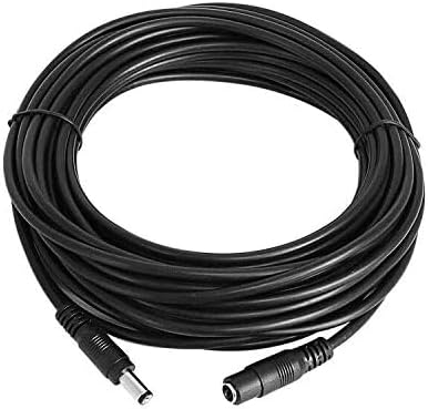 Hiseeu 30ft (10m) DC Power Extension Cable, 5.5mm x 2.1mm, 12V Extension Cord for Security Cameras, IP Camera, Standalone DVR, LED Display, Router, Invoice Printer