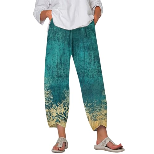 MARSVOVO Women’s Pants Comfy Loose Wide Leg Trousers High Waisted Split Business Beach Slacks with Pockets