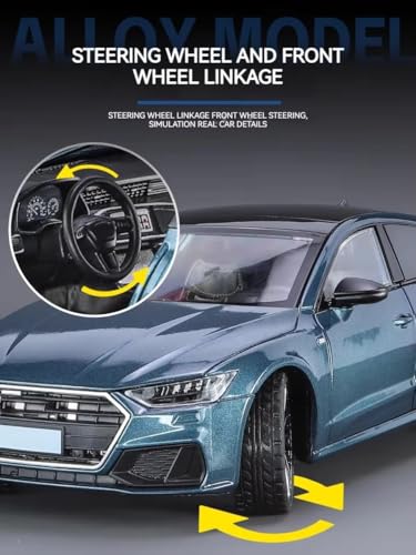 Image of Invite Enterprise 1:24 Audi A7 Diecast Scale Model Metal Pull Back Toy car for Kids with Openable Doors & Light, Music Toy Vehicle for Kids【Multicolour】