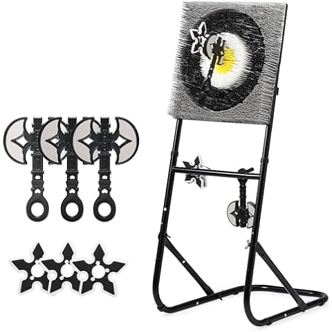 A11N Axe Throwing Game Set | Sturdy Metal Frame, Bristle Target, 3 Axes & 3 Stars | Safe for Indoor & Outdoor Play, Fun for Teens & Adults Cover