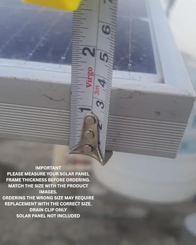 Image of Apollo SS304 Solar Panel Drain Clip | Stainless Steel Auto Water Drain Clip for Solar Panel Frame | Check Frame Thickness Before Order | Prevent Water Stagnation, Dark Spots & Fire Risk 28mm