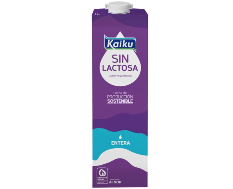 KAIKU Leche entera de vaca, sin lactosa 6 x 1l. (ENTERA)