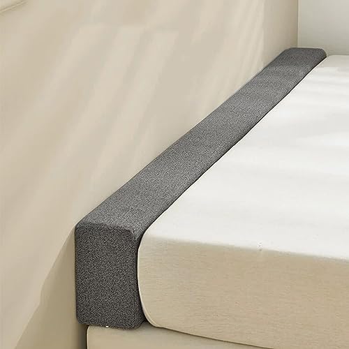 Miaogoo Relleno suave para la pared de la cama, relleno de colchón de cabecero de tamaño personalizado, cierra el hueco, cuña de cama lavable para cama individual/doble/king (gris oscuro)