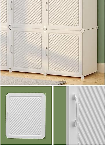 Image of EXVITO Portable Shoe Rack for Home Plastic Shelves Household - 3 Door DIY Multipurpose Shoe Rack Organizer, Shoe Storage-Shelf with Dustproof Door Entryway for Heels /Slippers /Boots (Grey, 2 Door)