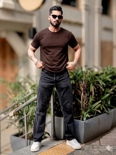 Image of RodZen 100% Pure Cotton Round Neck Regular Fit Plain Solid Half Sleeve T-Shirt Combo for Men & Boys (Pack of 2,3,4 Available in Size S to 2XL)
