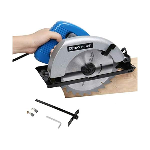 Kreissäge, PowerTools Handkreissäge 900W 4700RPM, Tauchkreissäge mit FührungsschieneSchnitttiefe: 90°: 55mm/45°: 38mm… – Bild 7