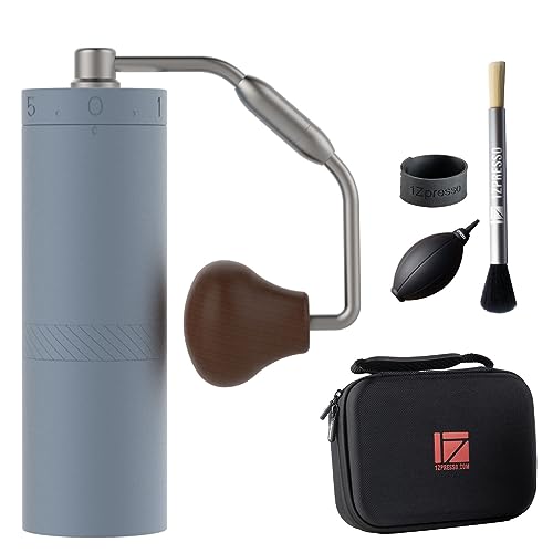 1Zpresso X-Ultra Handmatige Koffiemolen-blauw, Robuuste Metalen Behuizing, Roestvrijstalen...