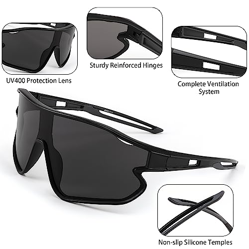 FEISEDY Unisex Youth Sunglasses, Teens Baseball Tennis Sunglasses, UV400 Sports Boys Girls Cycling Shades B4064 — view 5
