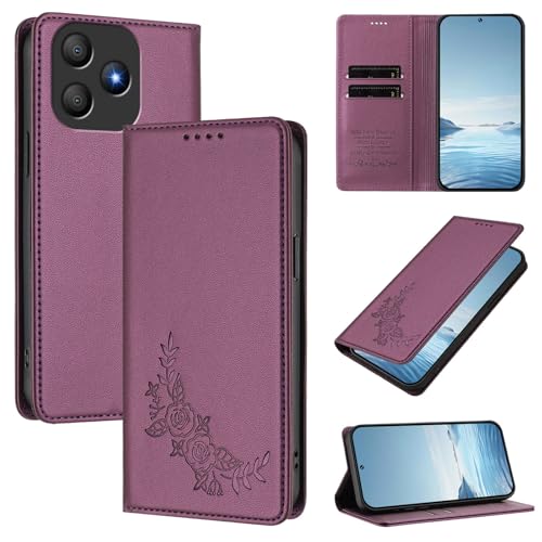 �X�}�z�P�[�X �Ή��@�� for Blackview Wave 9C �yRFID�u���b�N�z�y�J�[�h�z���_�[�t�����z �}�O�l�b�g�J�� �X�^���h�@�\�t���z�X�}�z�P�[�X Violet