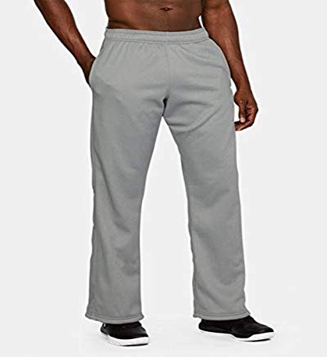 Under Armour Men's Double Threat Armour Fleece Pant , True Gray Heather (025)/Stealth Gray , Medium