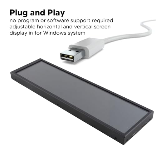 Image of Yunseity 8.8 Inch Portable Monitor, 480x1920 LCD HD, 170 View, 60Hz Refresh Rate, HDR, 600 Nits Brightness, Eye Care, USB