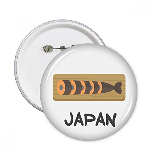 Badge rond cuisine japonaise, le cadeau idéal multicolore pour amateurs de culture nippone