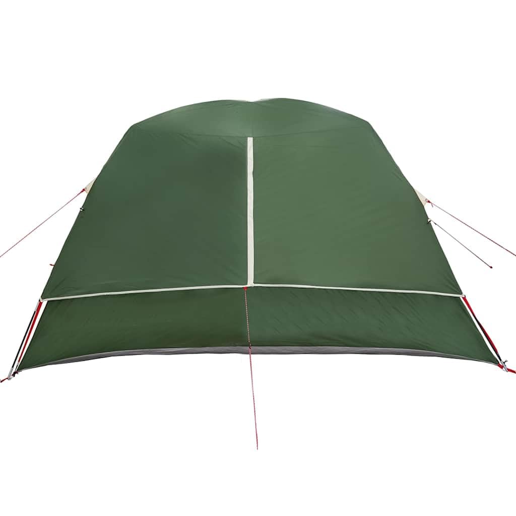 Tienda de campaña familiar para 6 personas, resistente al agua, con techo para lluvia y conexión E, verde, 252/317 x 346 x 195 cm
