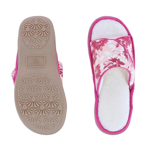 Women's Recycled Cotton Floral Keilly Slide with Enhanced Heel Cushion3