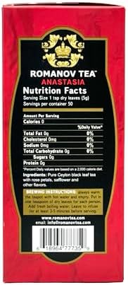 ANASTASIA- 100% Pure Ceylon black leaf tea with the addition of safflower and rose petals. (3 pack)