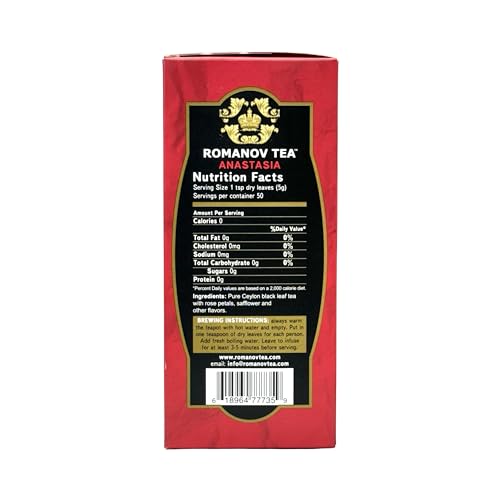 ANASTASIA- 100% Pure Ceylon black leaf tea with the addition of safflower and rose petals. (3 pack)