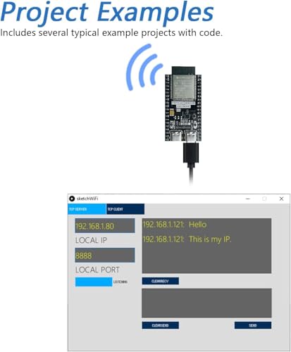Image of ESP32-S3 Development Board with Dual-Core 240MHz Processor 8MB Flash 8MB PSRAM WiFi Bluetooth 5 LE Type-C USB Compatible with MicroPython and C for Rduino Projects and IoT Applications
