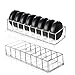 Wang-Data 2 Pcs Clear Acrylic Compact Organizer Blushes Highlighters Eyeshadow Makeup Organizer, 8 Spaces