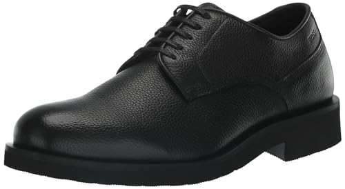 Image of BOSS Men's Baird Grainy Leather Derby Shoes