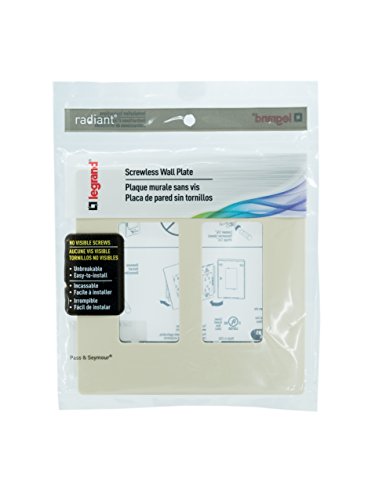 Legrand Radiant Screwless Wall Plates For Decorator Rocker Outlets, 2-Gang, Ivory, Rwp262Icc6 #TOP2
