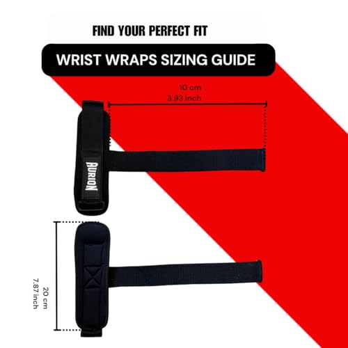 Image of Aurion Heavy-Duty Nylon Wrist Wraps | Professional Strength Wrist Support for Weightlifting, Bench Press & Powerlifting | Adjustable Compression Wraps with Thumb Loop for Men & Women (Black)