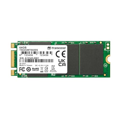Image of Transcend MTS600 64GB M.2 SATA III 2260 MLC Internal Solid State Drive (TS64GMTS600)