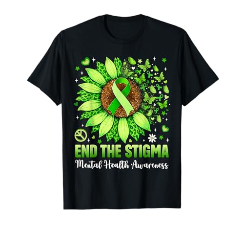End The Stigma Mental Health Matters Awareness Brain Illness T-Shirt