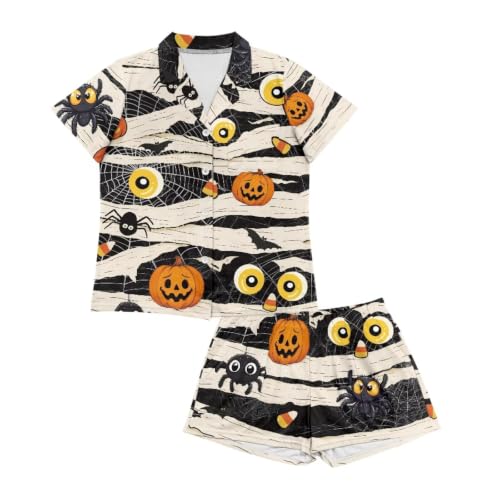 Image of Women's Short Sleeve Sleepwear Pajamas Nightwear with Pockets