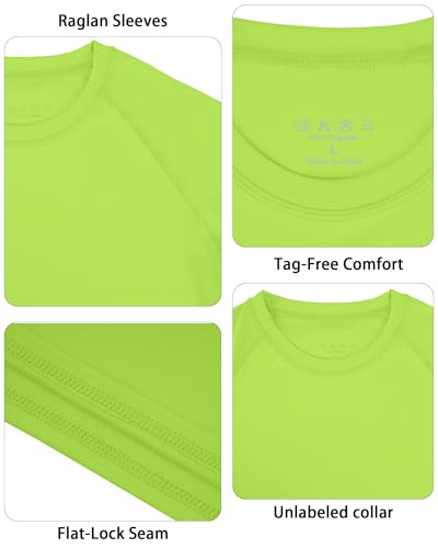 Image of Boys UPF 50+ Rash Guard Swim Shirt, Kids Youth Long Sleeve Sun Protection UV Rashguard Shirts for Water Surfing Beach