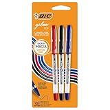 BIC, Caneta em Gel, Gelocity, Ponta Fina, 3 Cores