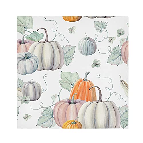 Table Napkin Cloth Set of 6 Autumn Watercolor Pumpkin Cloth Napkins 20x20in Washable Wrinkle Free Dinner Napkin for Wedding Parties Restaurant Decor Everyday Use