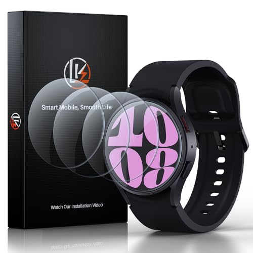 LK 4 Pack Screen Protector for Samsung Galaxy Watch 7 6 5 4 FE 40mm High Definition Anti Scratch Bubble Free 9H Tempered Glass Screen Protector for Samsung Smartwatch Galaxy Watch