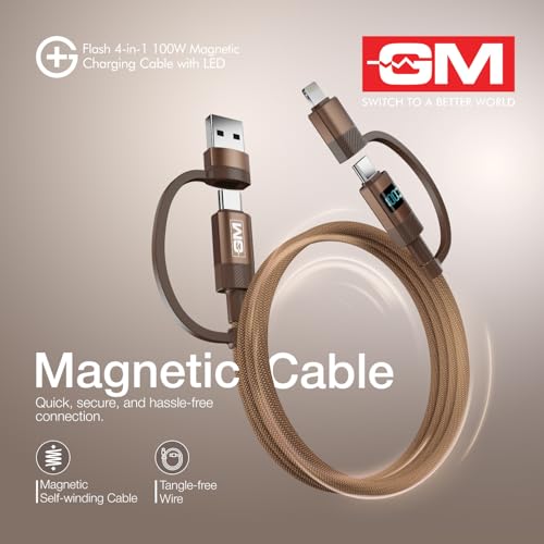 GM G+ Flash 4-in-1 Magnetic Charging Cable 100W - Image 5