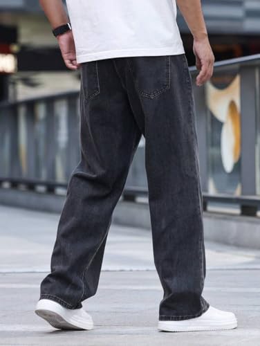 Image of Boot Leg Mid Rise Dark Grey Men Denim Jeans (BTL-LVR-02-103)