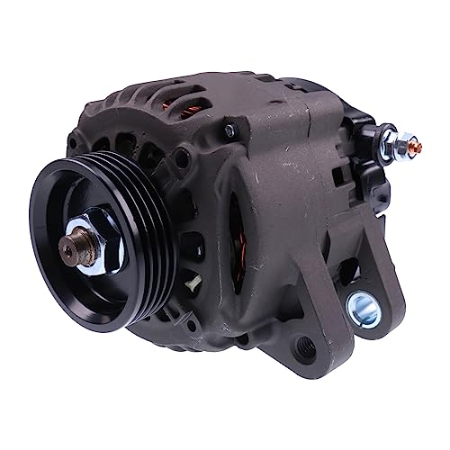 Image of HOLDWELL 12V Alternator 8M0057693 8M0062515 8M0065239 compatible with Mercury Marine Outboards 150 H.P 2012-On 4-Groove Pulley 64mm OD
