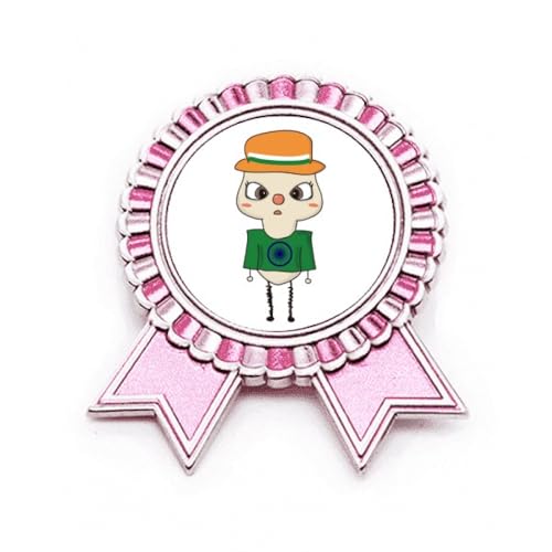 Broche rose d'exception Winner Award en métal ciselé