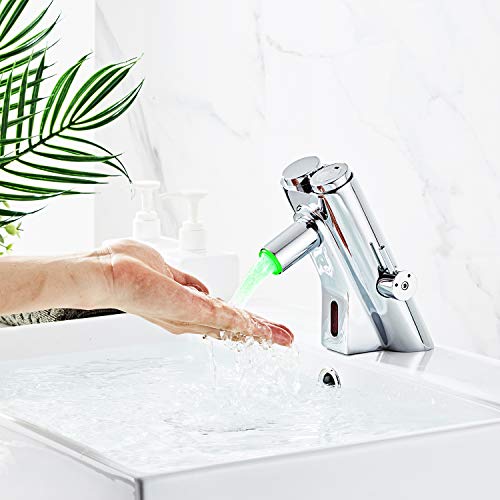 Motion Sensor Faucet Automatic Hands Free Faucet with Delay Function Perfect for Bathroom Hotel Spa School Hospital Motion Sensor Faucet Automatic Hands Free Faucet with Delay Function Perfect for Bathroom Hotel Spa School Hospital